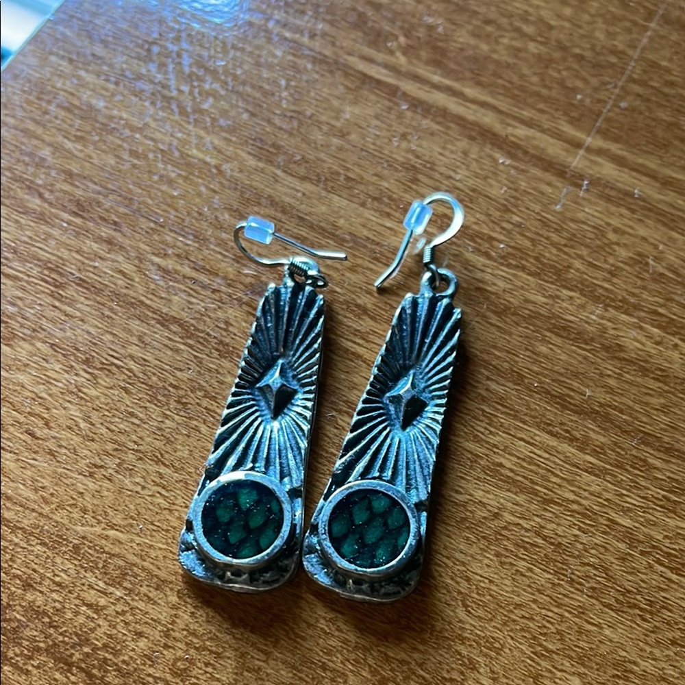 Salmon skin earrings